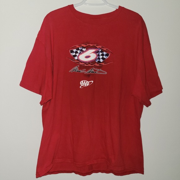 Nascar Mark Martin AAA Racing Short Sleeve T-Shirt Size XL Extra Large Red - Picture 2 of 6